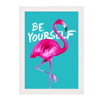 Be Yourself Flamingo Print