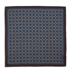 Circular Paisley (Wool & Silk Mix) Pocket Square In Sable