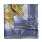 Edinburgh Saltire Waverley Blue Pocket Square