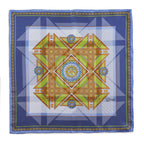 Edinburgh Saltire Waverley Blue Pocket Square