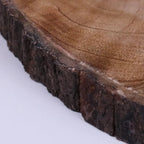 Bhimra Round Wooden Chopping Board Bark Edge 42cm