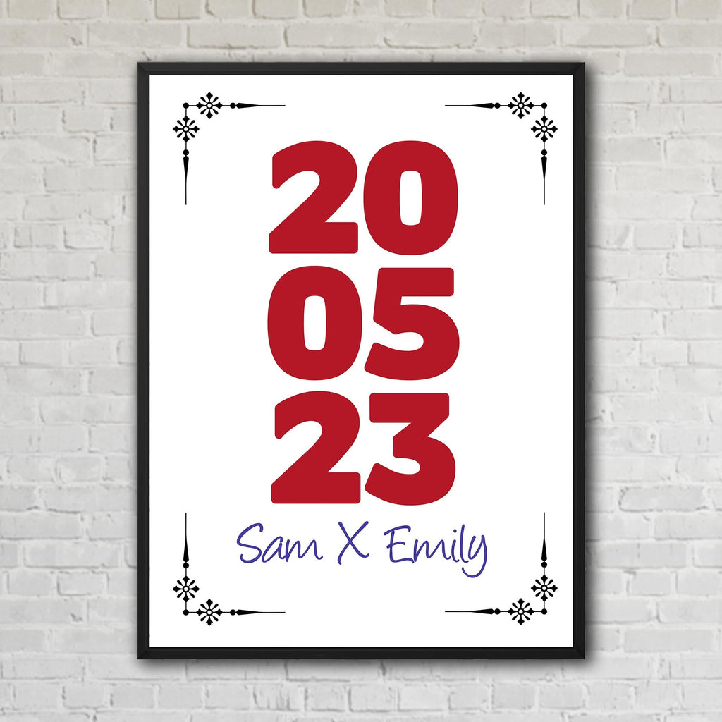 The Big Date Custom Artwork Style 1 - Red Text