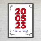 The Big Date Custom Artwork Style 1 - Red Text