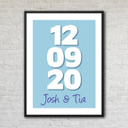 The Big Date Custom Artwork Style 2 - Blue Background