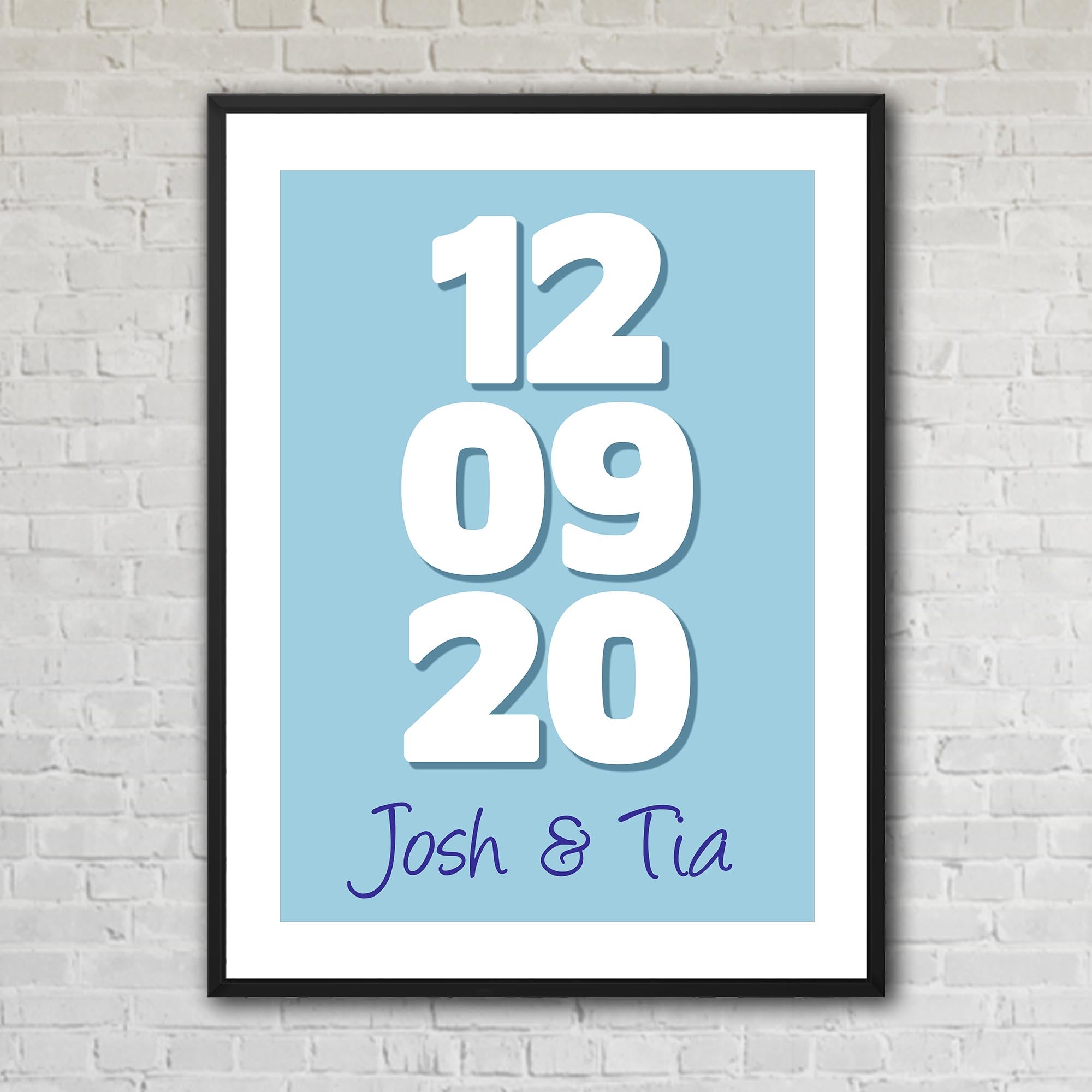 The Big Date Custom Artwork Style 2 - Blue Background