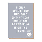 Knocking It On The Floor Card From The Cat