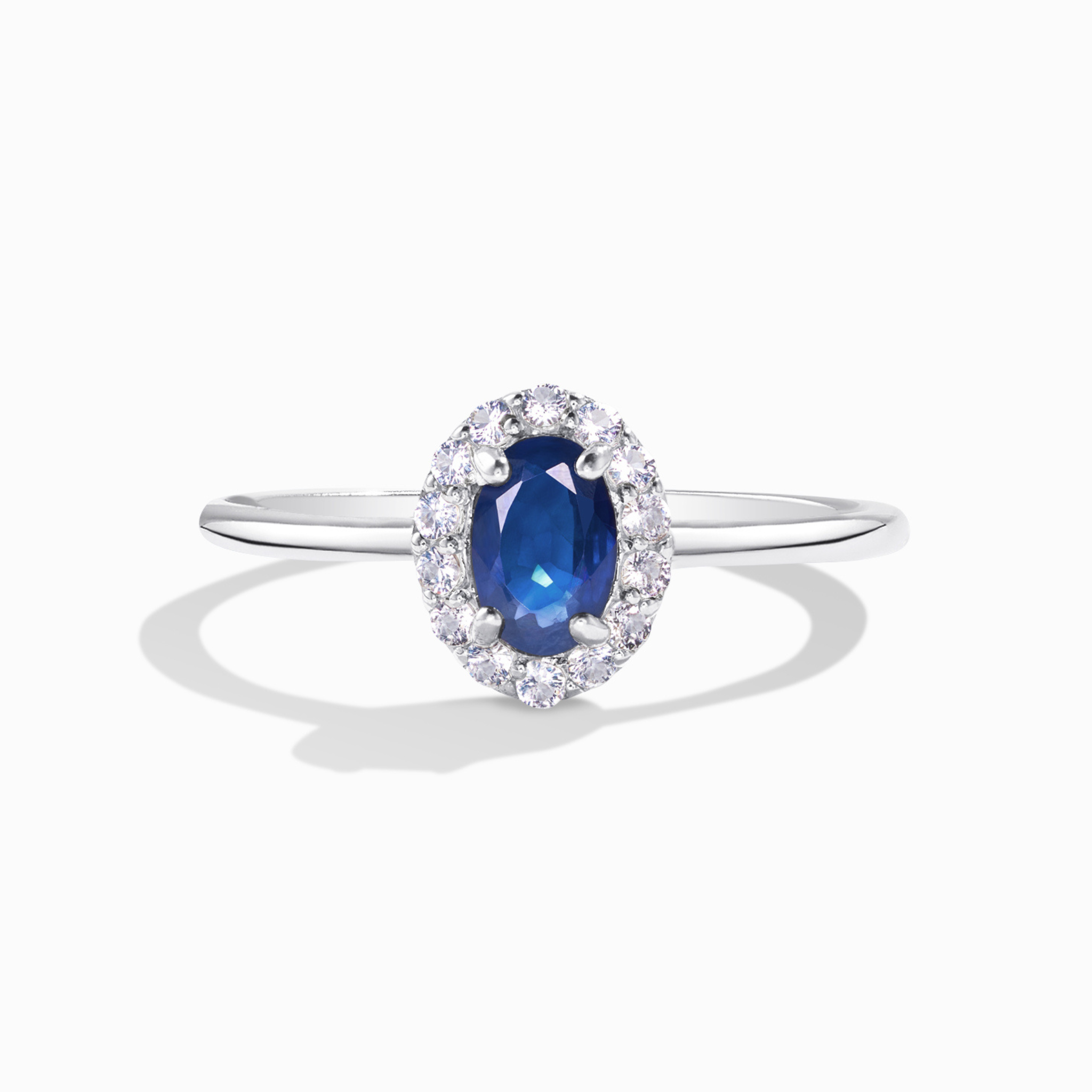 Blue Sapphire Ring in Sterling Silver