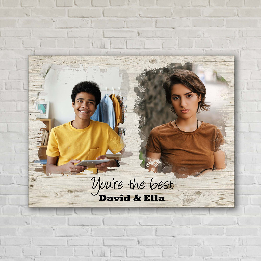 Pair of Photos with Message Custom Artwork