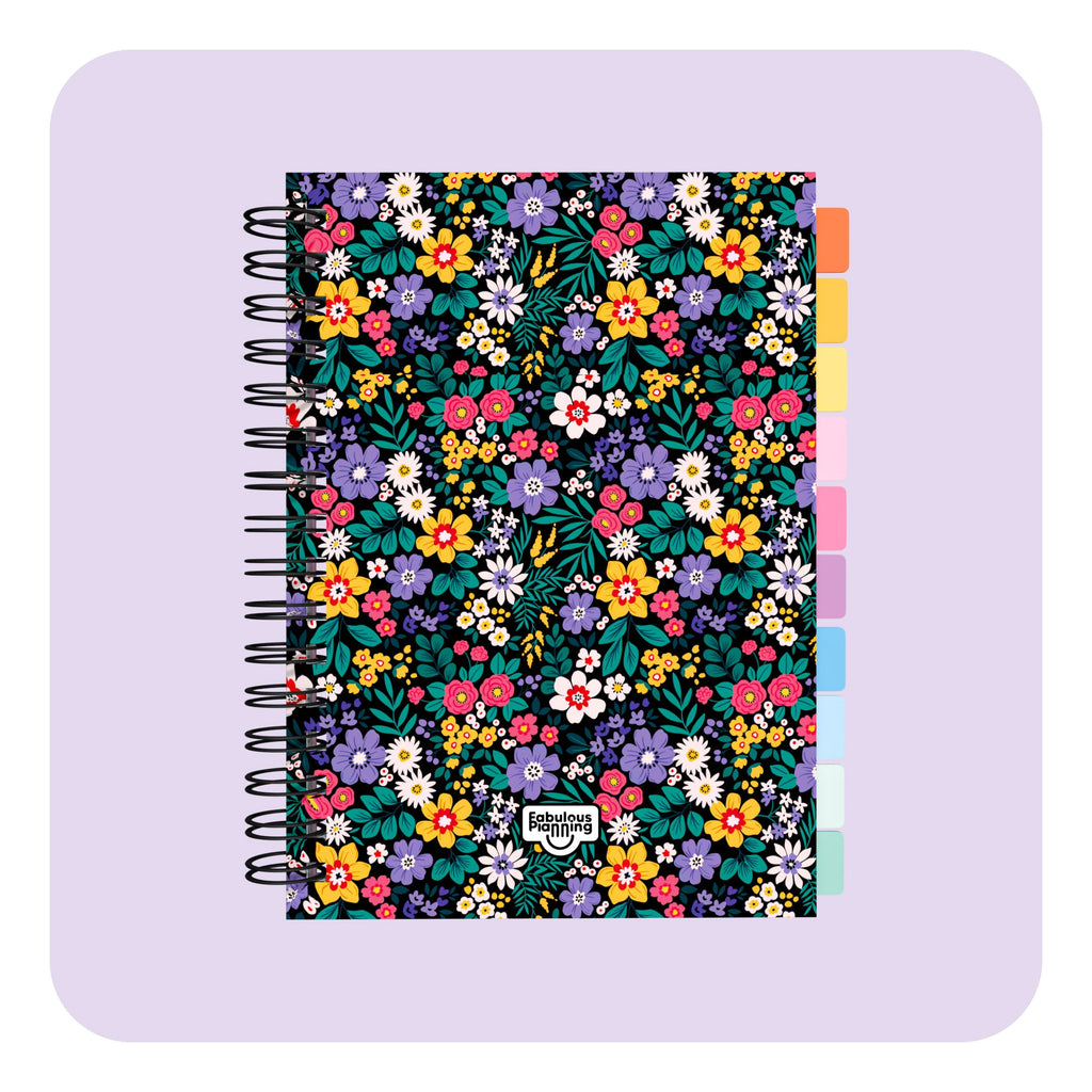 Health & Wellness Spiral Journal Standard Floral