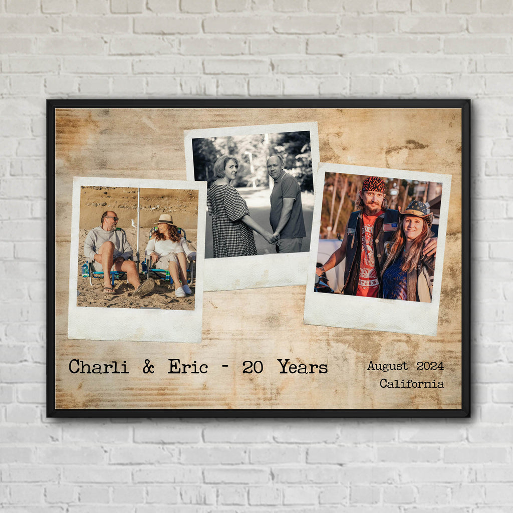 Polaroid Photos Custom Artwork Landscape Orientation