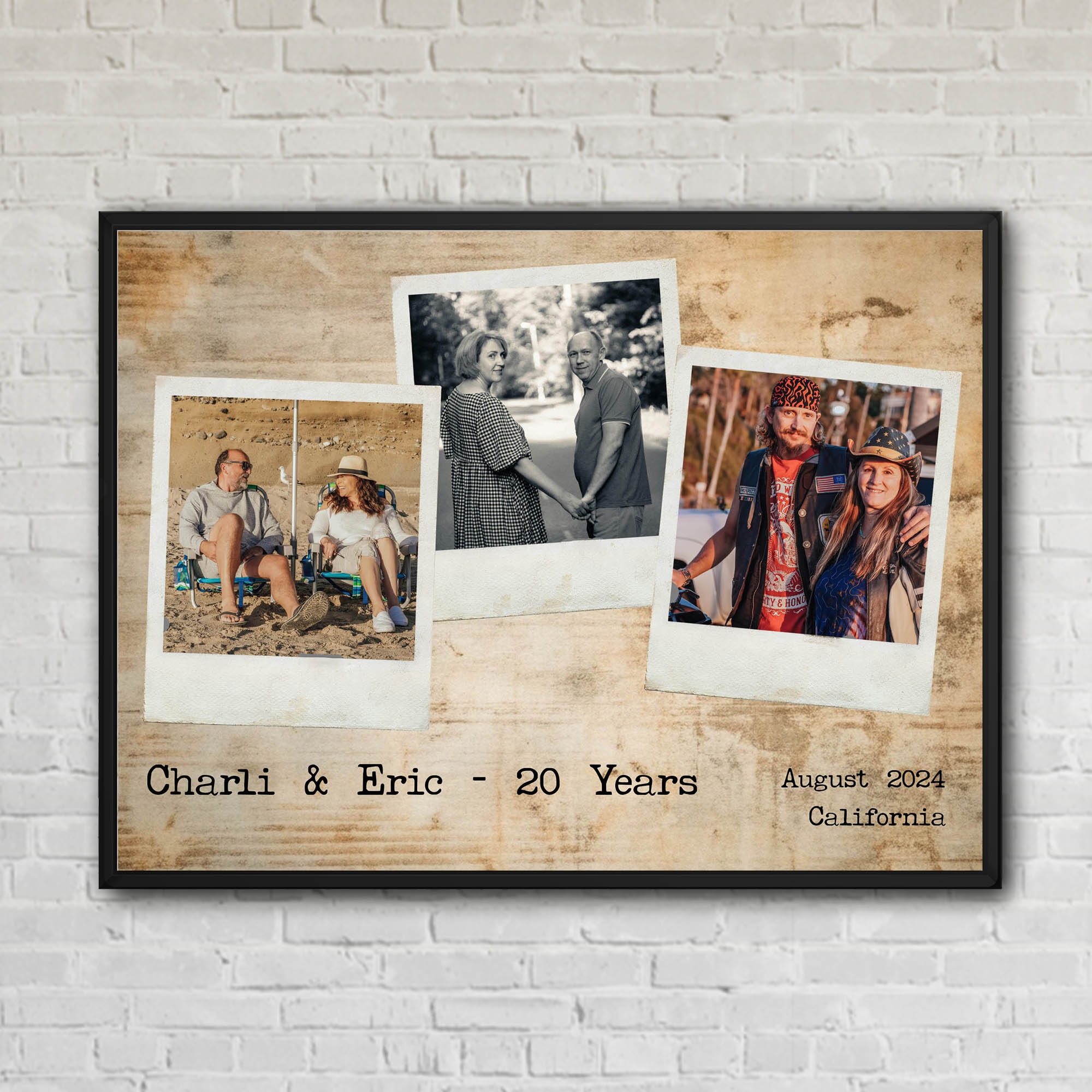 Polaroid Photos Custom Artwork Landscape Orientation