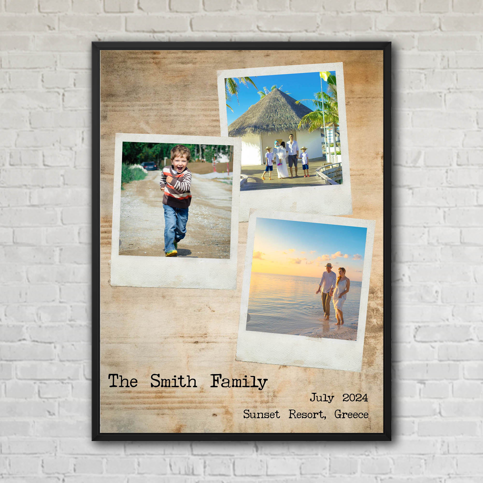 Polaroid Photos Custom Artwork Portrait Orientation