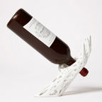 Flow Balancing Wine Bottle Holder 3D Printed White