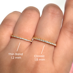 Slim Full Eternity Ring (1.2 mm) in Gold