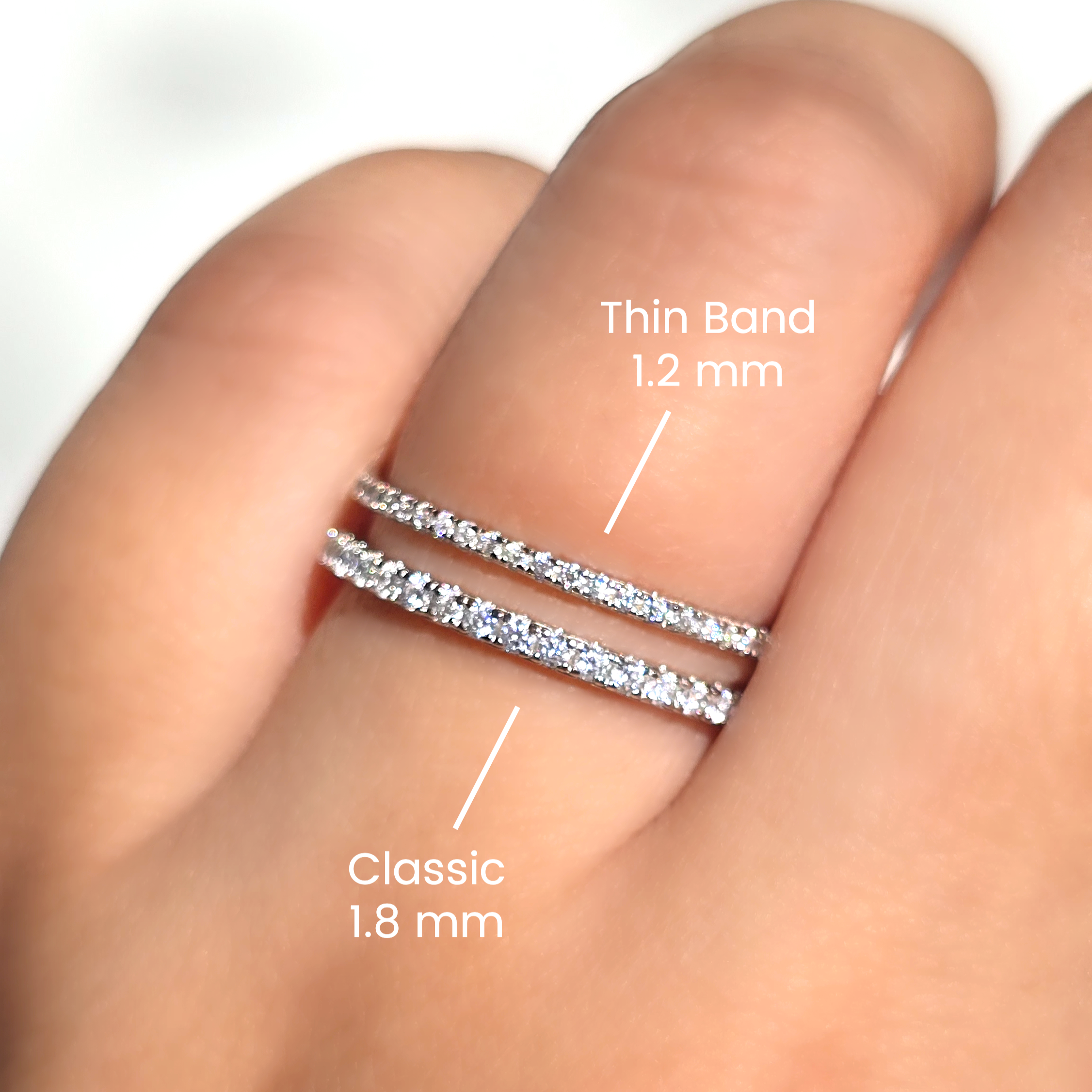 Classic Full Eternity Ring (1.8 mm) in Sterling Silver