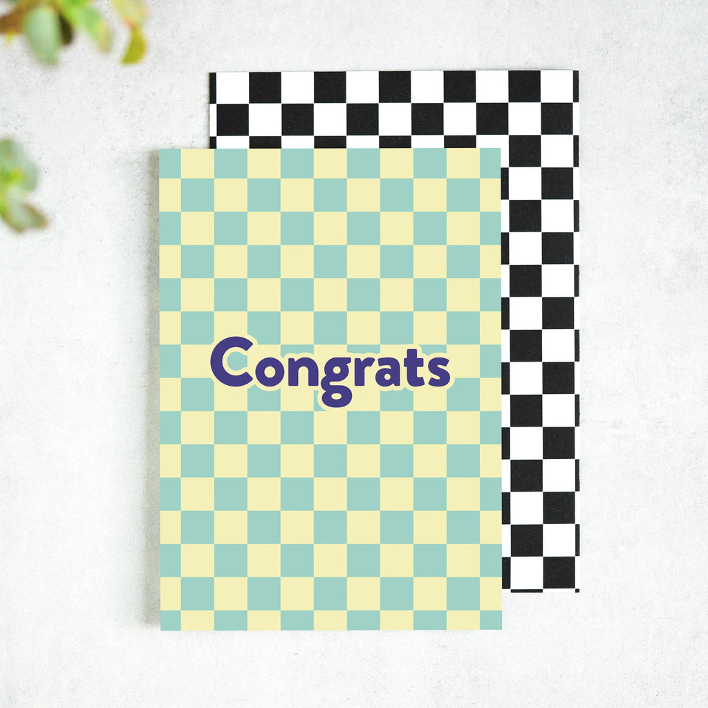 Congrats Checkerboard Congratulations Card