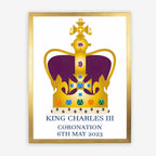 Coronation Crown Emoji on Canvas, Framed Prints, Framed Canvas, Acrylic or Print-only
