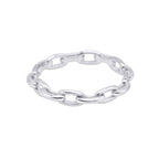 Chained Up Plain Chain Stacking Ring