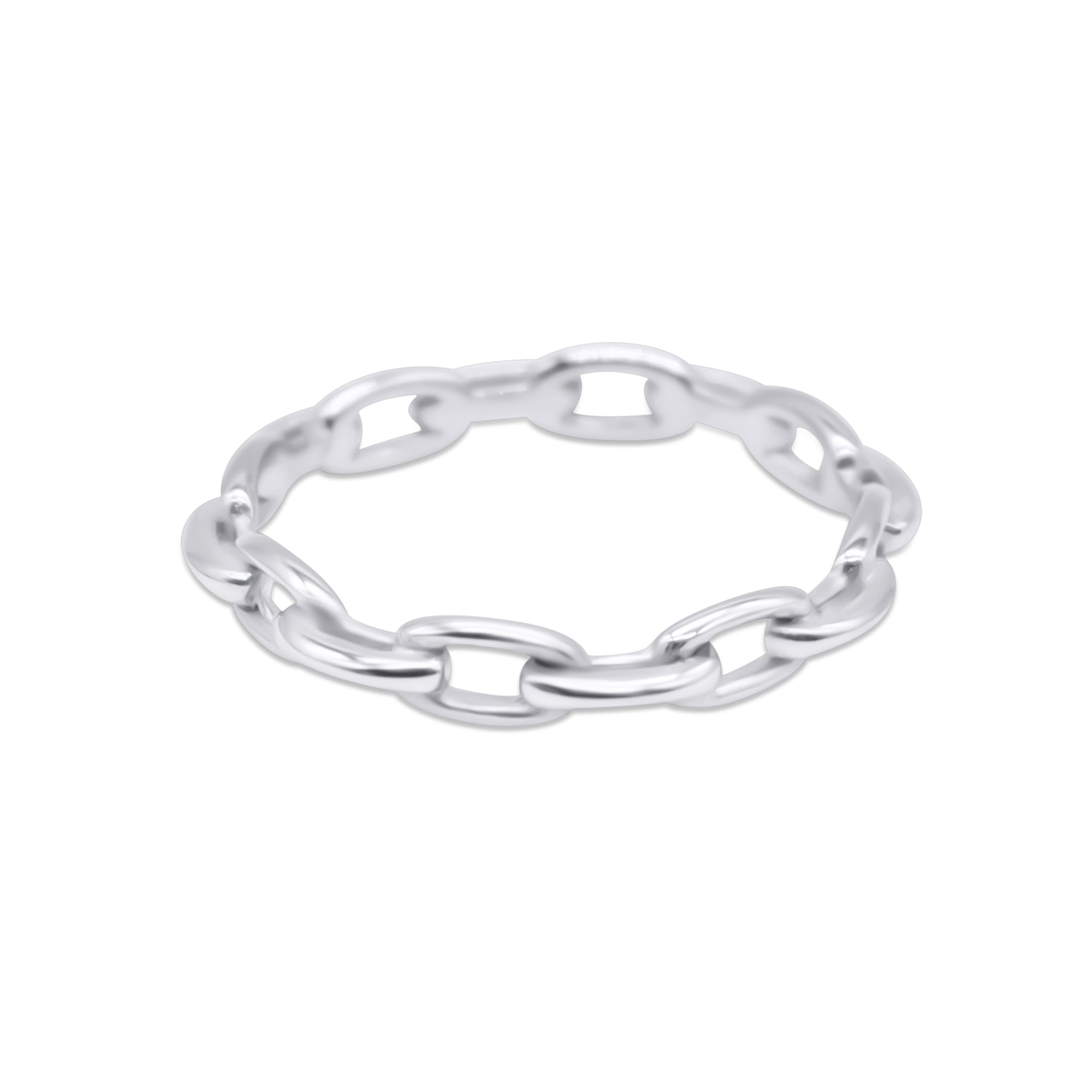 Chained Up Plain Chain Stacking Ring