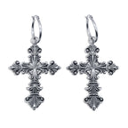 Lament Cross Hoop Earrings