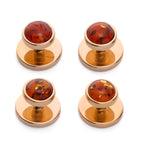 Baltic Amber Dress Studs In Gold Plated Sterling Silver