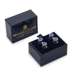 Lapis Lazuli Dress Studs In Silver