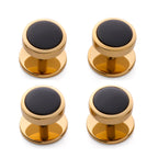 Onyx Dress Studs In Gold