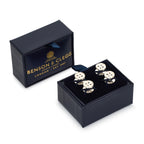 Woven Sterling Silver Dress Studs