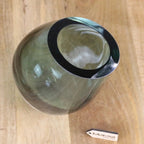 Daruni Luxury Green Glass Vase Angled Design