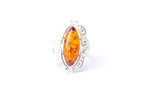 Decorative Victorian Baltic Amber Ring