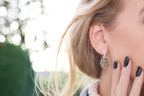 Demi Green Amber Drop Earrings