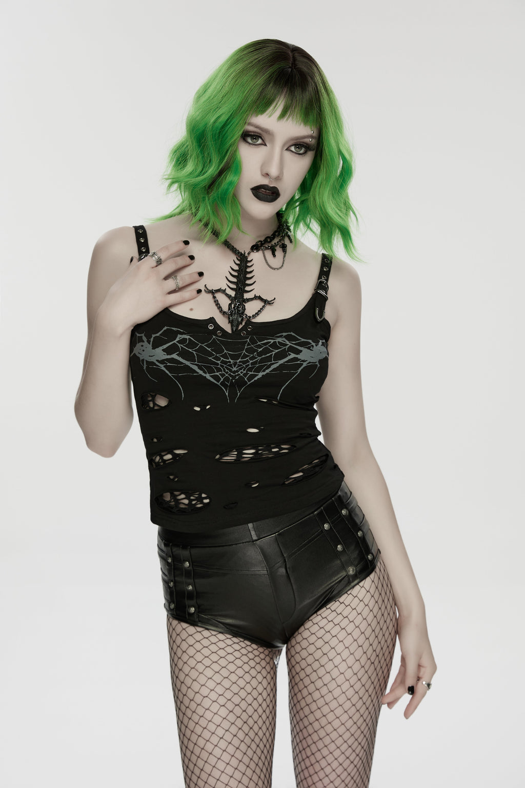 Punk Rave Punk Devil Dragon Bone Necklace