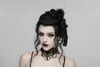 Punk Rave Goth Rose Ribbon Formal Hat