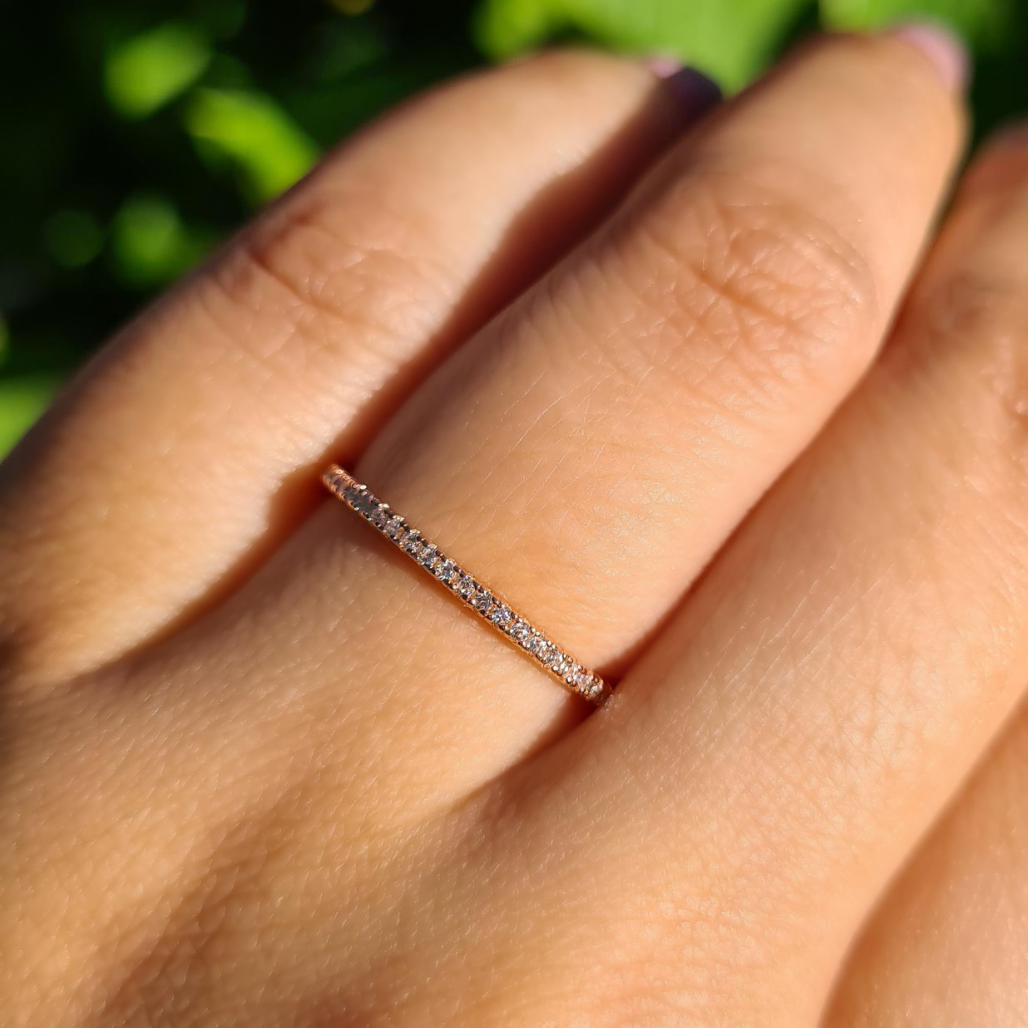 Slim Full Eternity Ring (1.2 mm) in Rose Gold