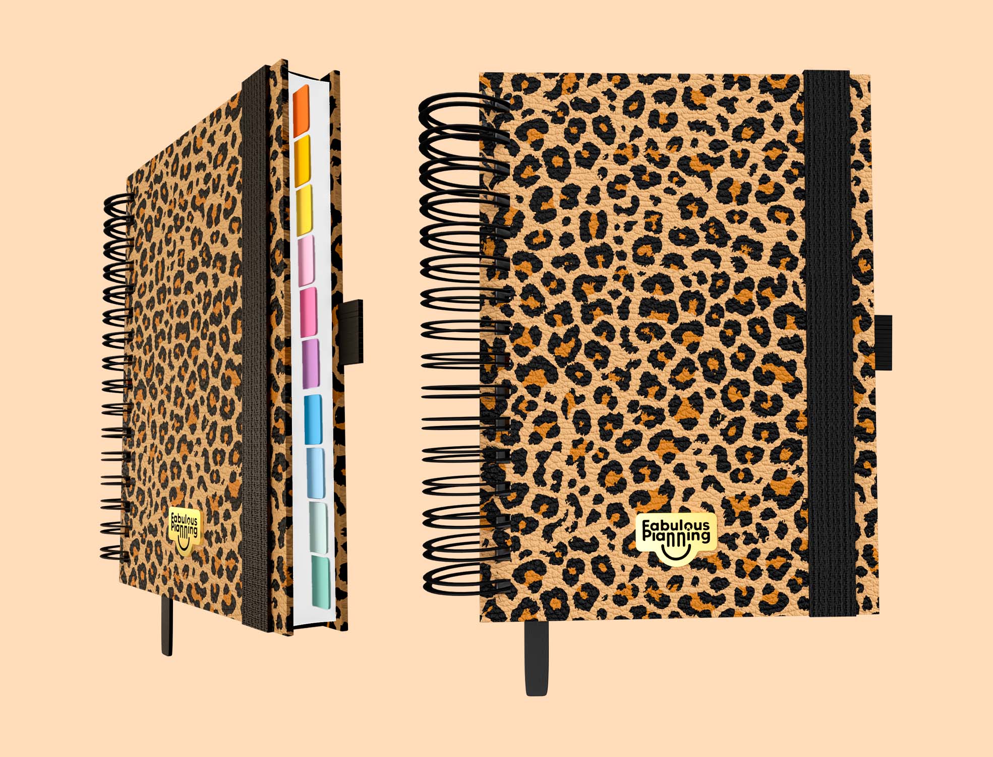 Teacher Undated Spiral Journal Deluxe Leopard