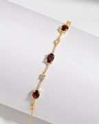 Essential Garnet Jewellery Set in 18k Gold Vermeil