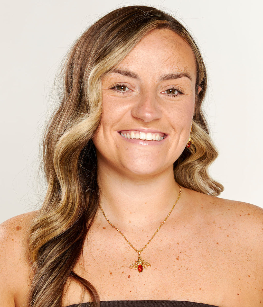 Gold Amber Bee Necklace (PRE-ORDER)