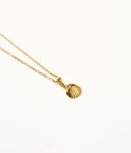 Gold Pearl Sea Shell Necklace