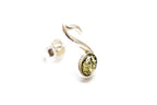 Green Music Note Stud Earrings