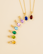 Emerald Pendant Necklace in 18k Gold Vermeil