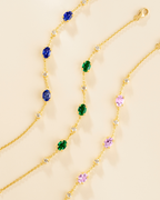 Pink Sapphire Bracelet in 18k Gold Vermeil