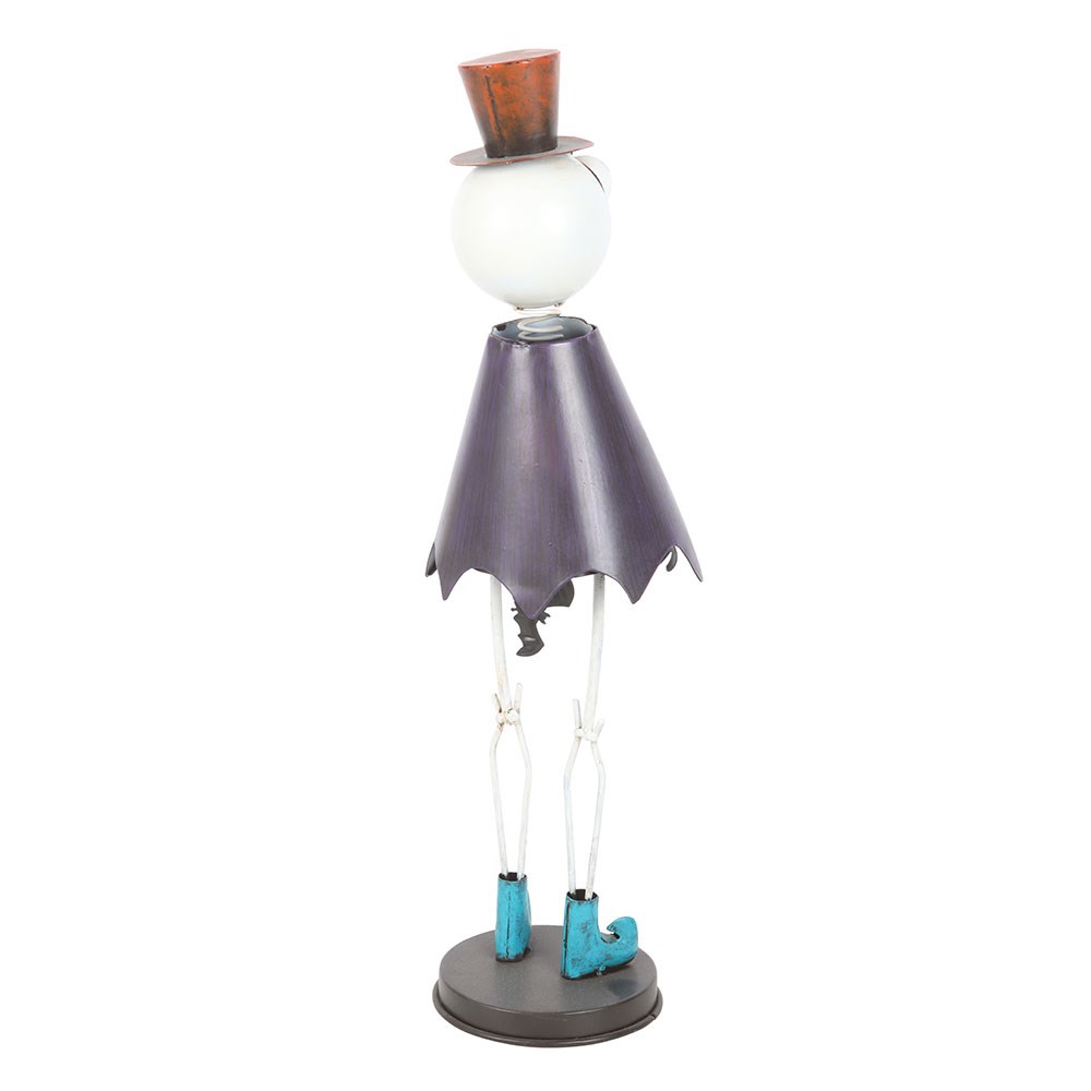 Gothic Gifts Top Hat Metal Skeleton Ornament