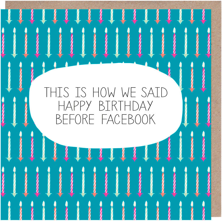Before Facebook Birthday Card