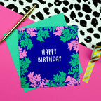 Pastel Leaves Birthday Card
