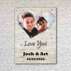 Heart Shaped Photo with Message Custom Artwork