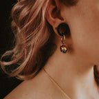 Gold Hel Skull Hoop Earrings