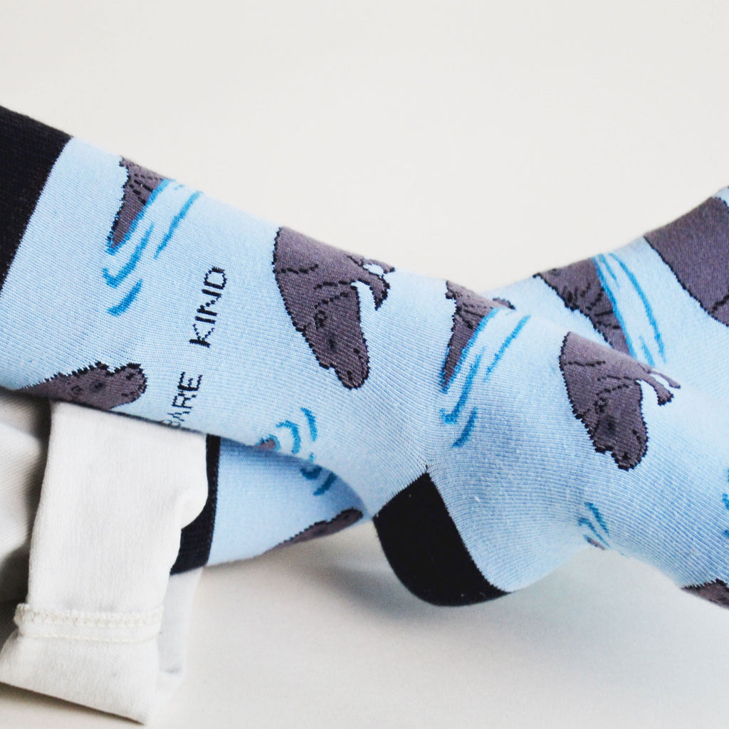 Save the Hippos Bamboo Socks