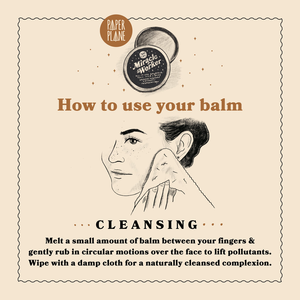 100% Natural Miracle Worker Vegan All-In-One Balm for Face, Hair and Body