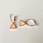 Holly Peach Gem Hoop Earrings