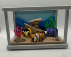3D Printed Flexi Clown Fish | Nemo Inspired Fidget Toy | Desk Buddy | Keyring Gift for Ocean Lovers | Articulated Fish